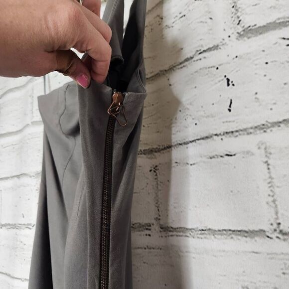 T by Alexander Wang Womens Gray Side Zipper One Shoulder Mini Dress Size Medium - Picture 6 of 9